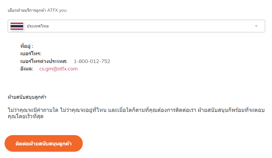 ATFX Thailand ติดต่อ