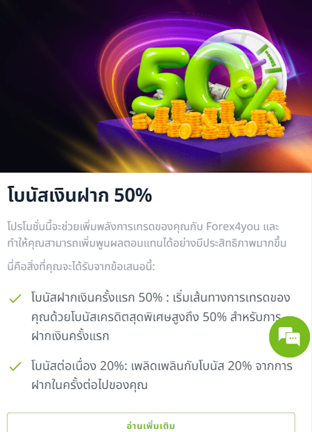 Forex4you โบนัสเงินฝาก