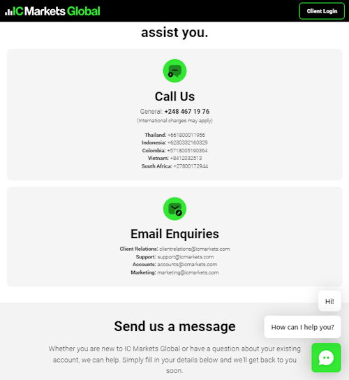 IC Markets ติดต่อ